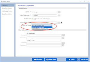 JPG/PNG Output File Format