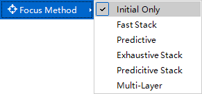 Focus Method Drop Down Menu